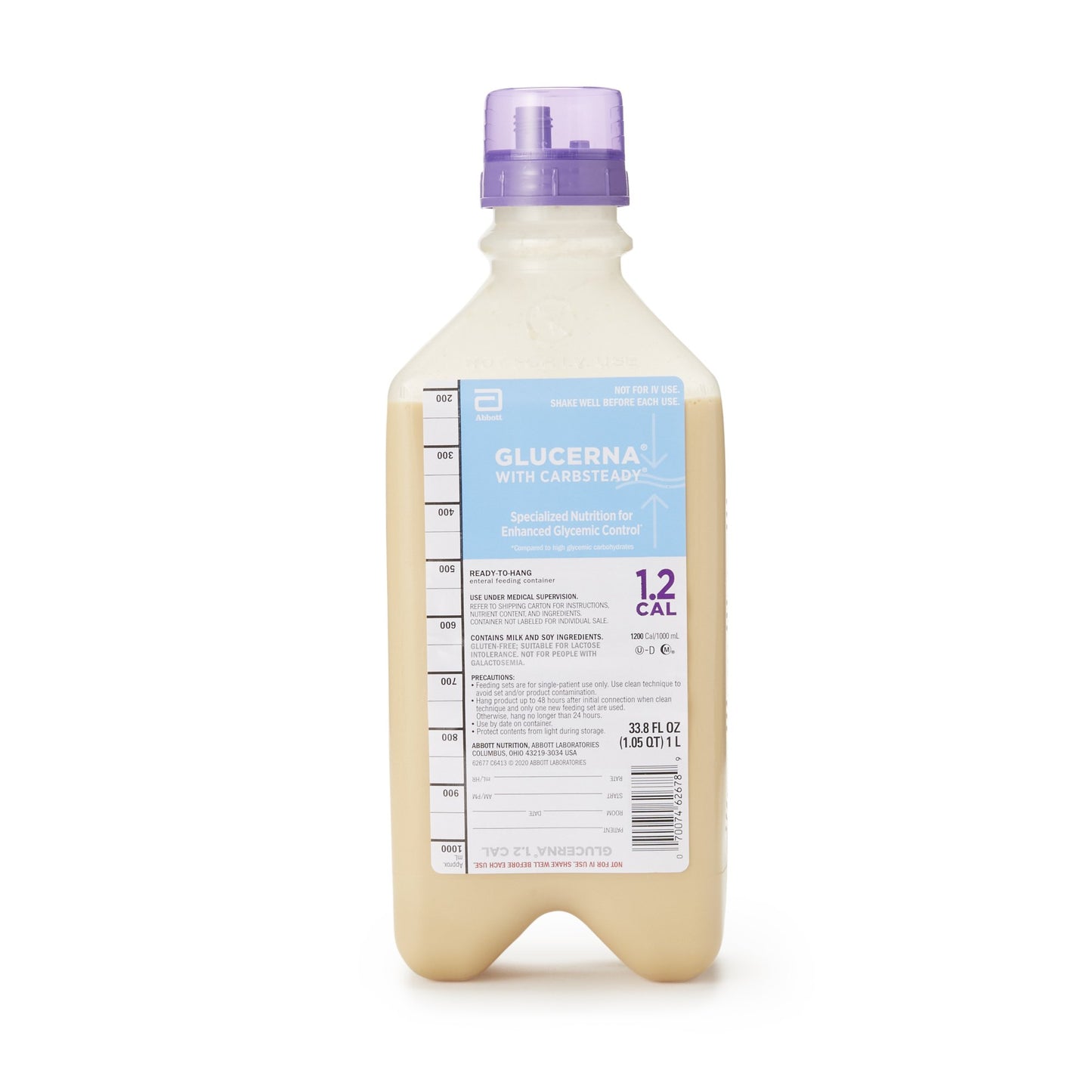 Glucerna® with Carbsteady 1.2 Cal Tube Feeding Formula, 33.8-Ounce Carton