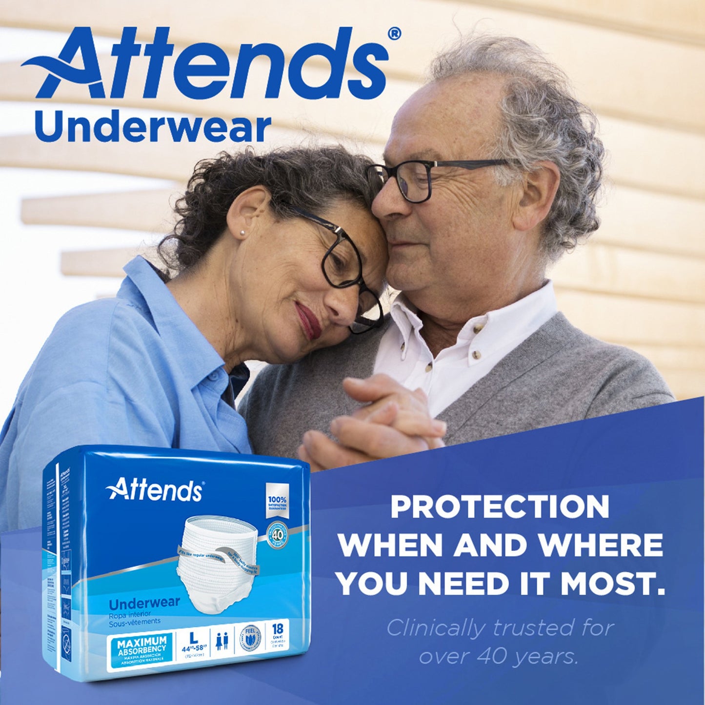 Attends® Care Adult Absorbent Underwear, Heavy Absorbency