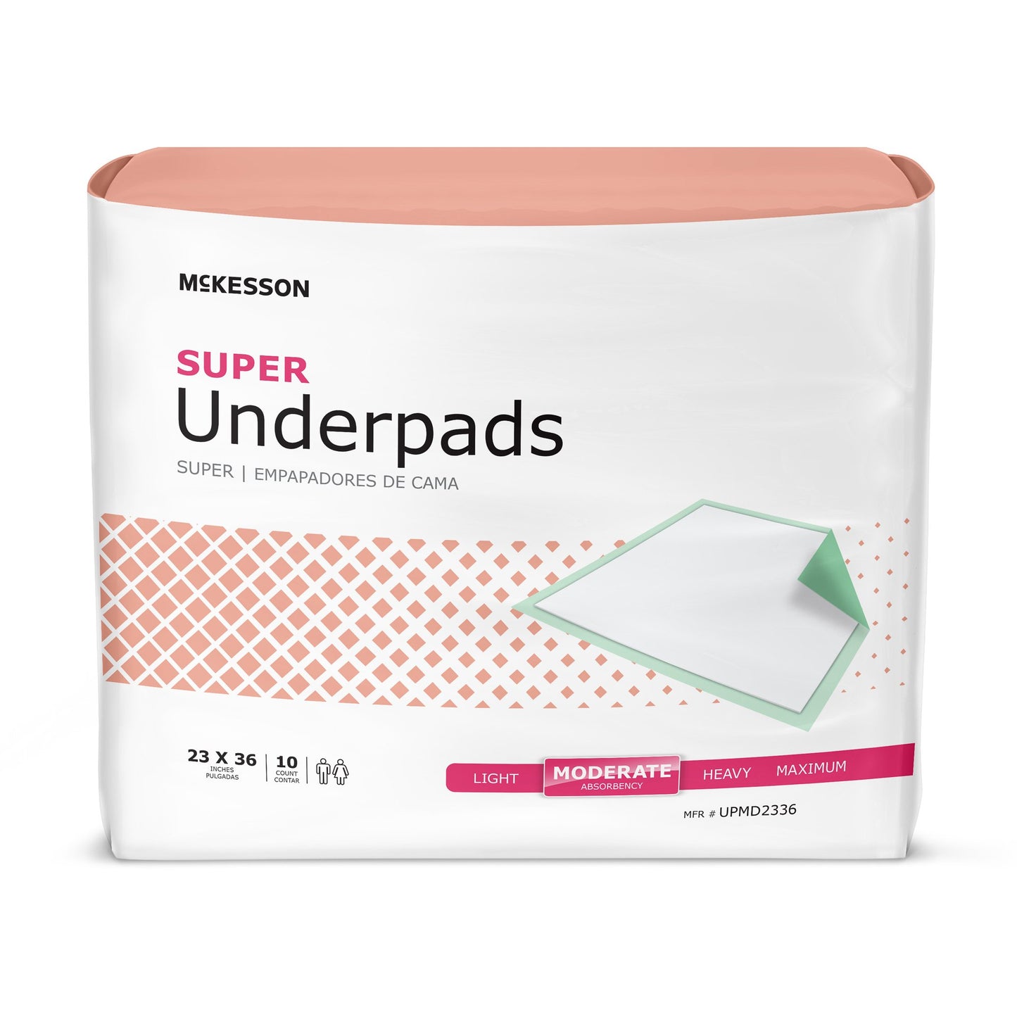McKesson Moderate Absorbency Underpad, 23 x 36 Inch