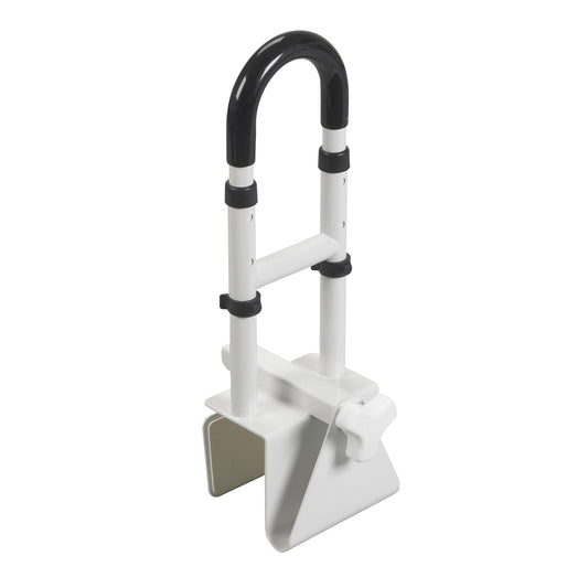 Drive™ Clamp-On Tub Rail, White Steel