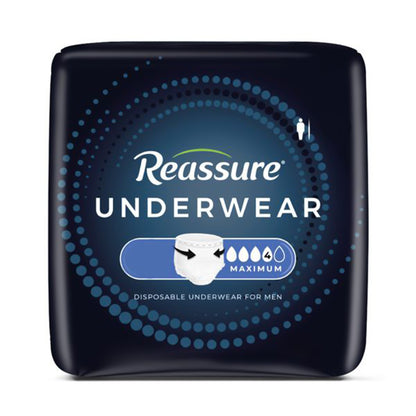 Reassure® Maximum Absorbent Underwear for Men, Medium – Heavy Absorbency
