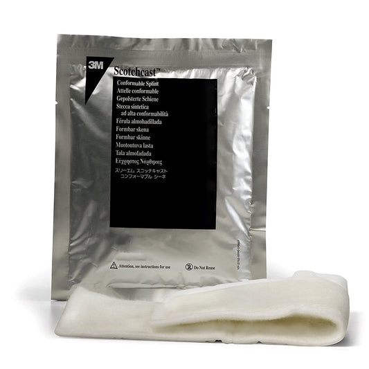 3M™ Scotchcast™ Quick Step Double Sided Felt Padded Precut Splint, 2 x 10 Inch