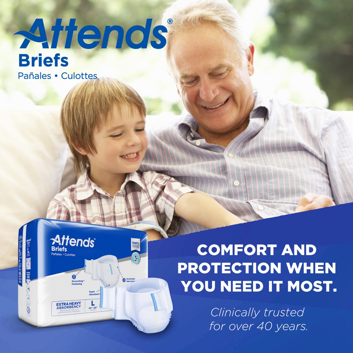 Attends® Extra Heavy Absorbency Briefs