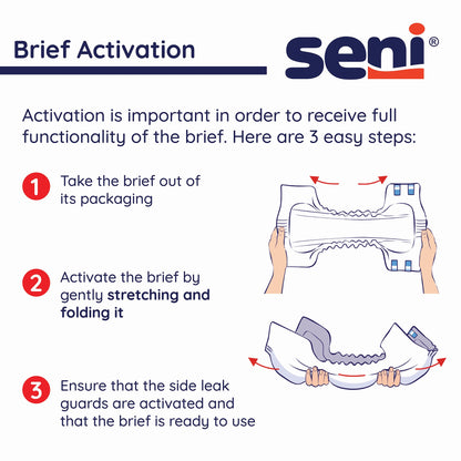 Seni® Classic Plus Moderate to Heavy Absorbency Incontinence Brief