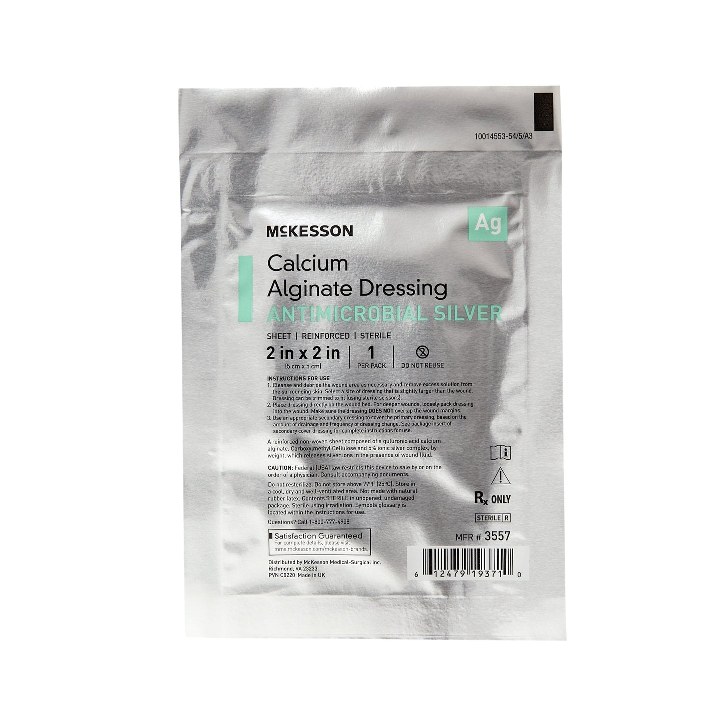 McKesson Calcium Alginate Dressing with Silver
