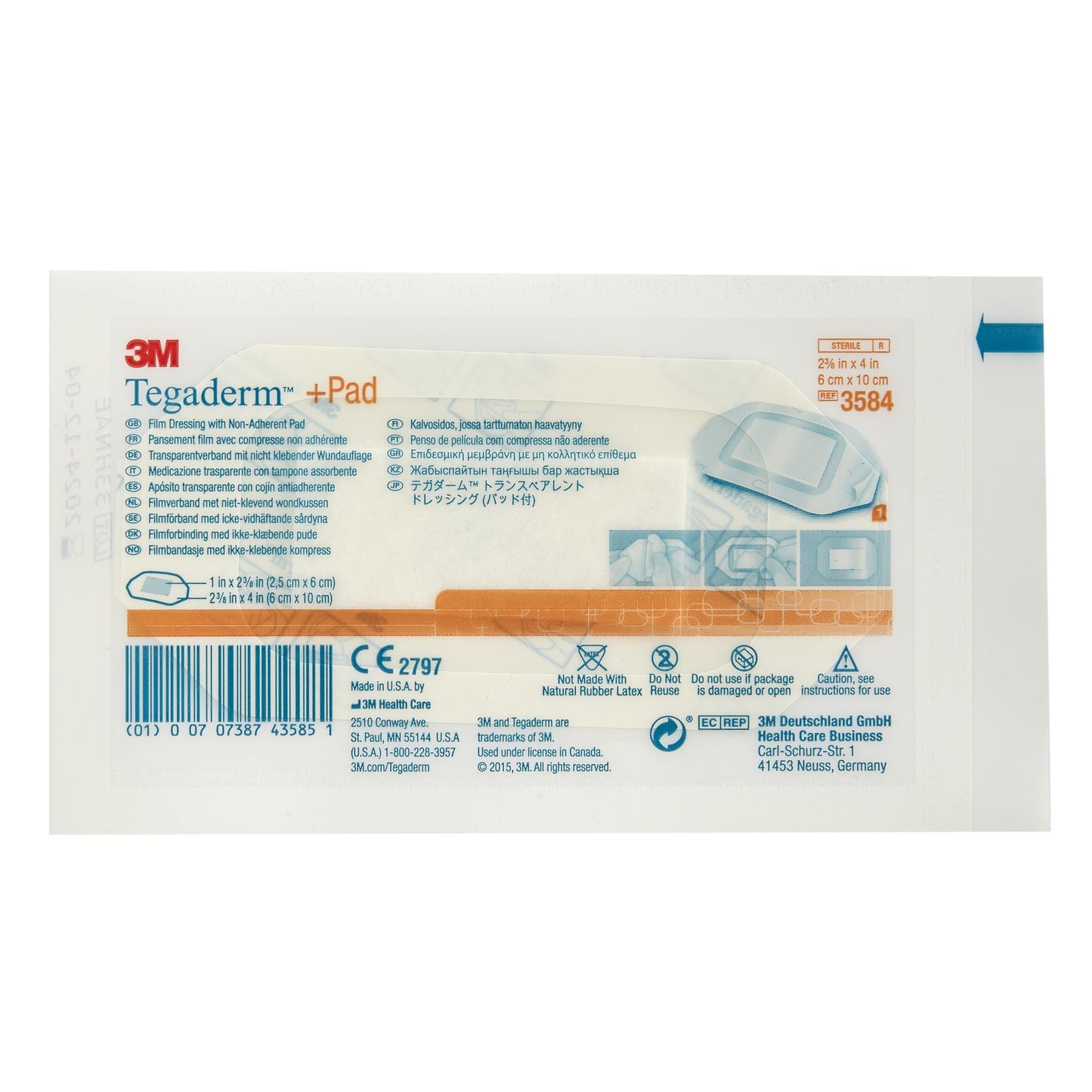 3M™ Tegaderm™ Transparent Film Dressing with Pad