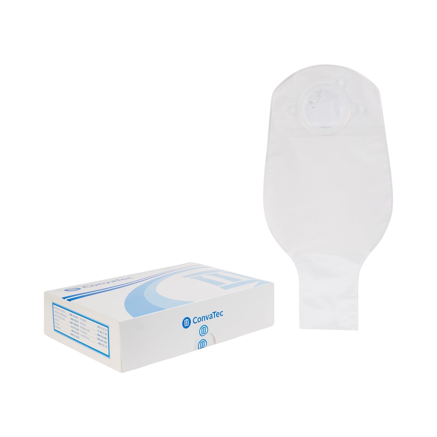 Sur-Fit Natura® Two-Piece Transparent Colostomy Pouch, 1-3/4 Inch Flange