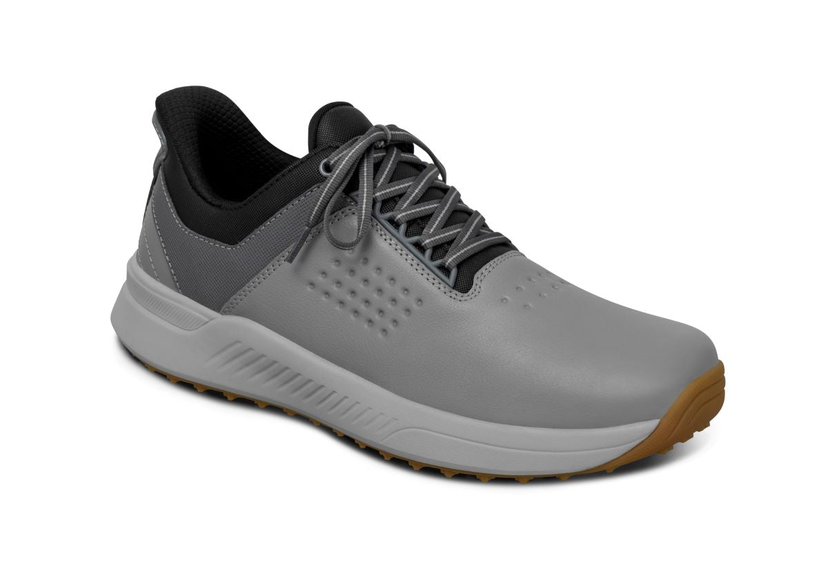 Birdie Men's Hands-Free Golf Shoes, Gray, angle view