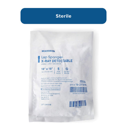 McKesson Laparotomy Sponge, 18 x 18 Inch