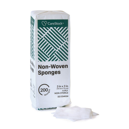 CareStock™ Nonwoven Sponge, 3 x 3 Inch