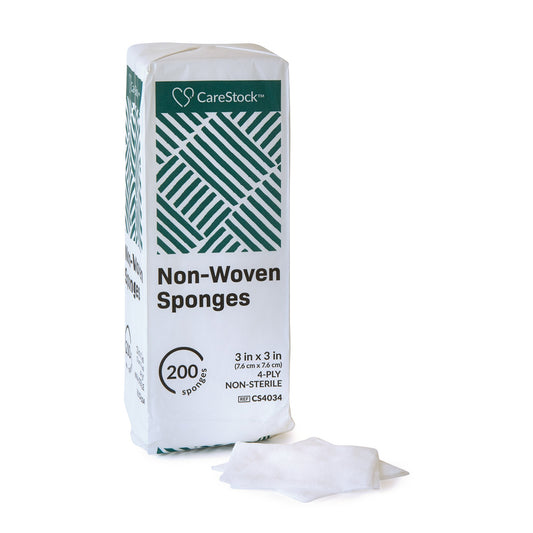 CareStock™ Nonwoven Sponge, 3 x 3 Inch