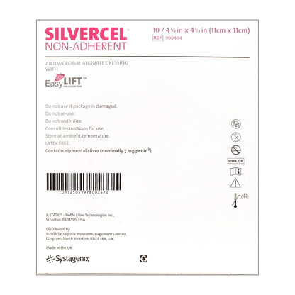 3M™ Silvercel™ Silver Alginate Dressing, 4-1/4 x 4-1/4 Inch