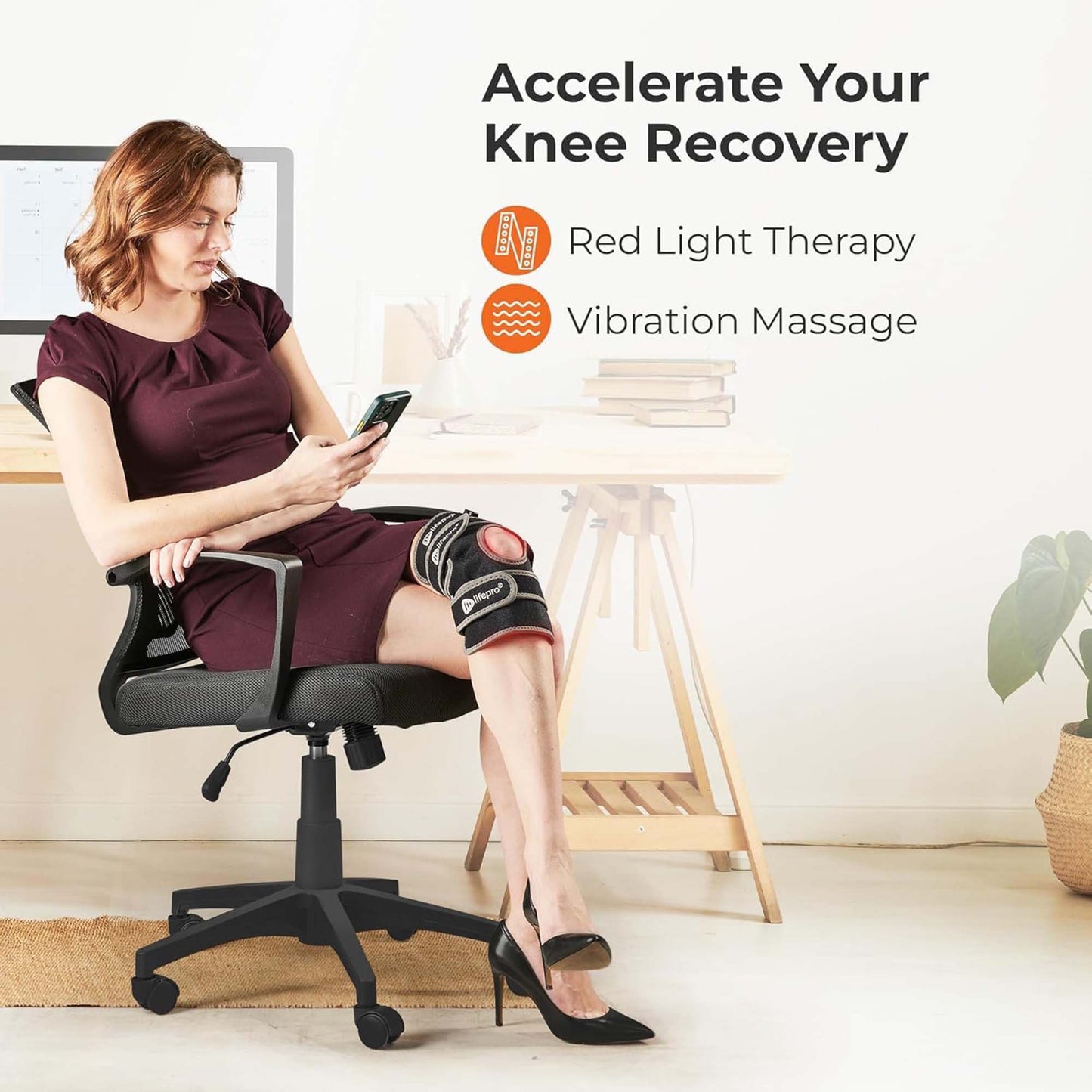 BioRecover™ Light Therapy Knee Brace, One Size Fits Most