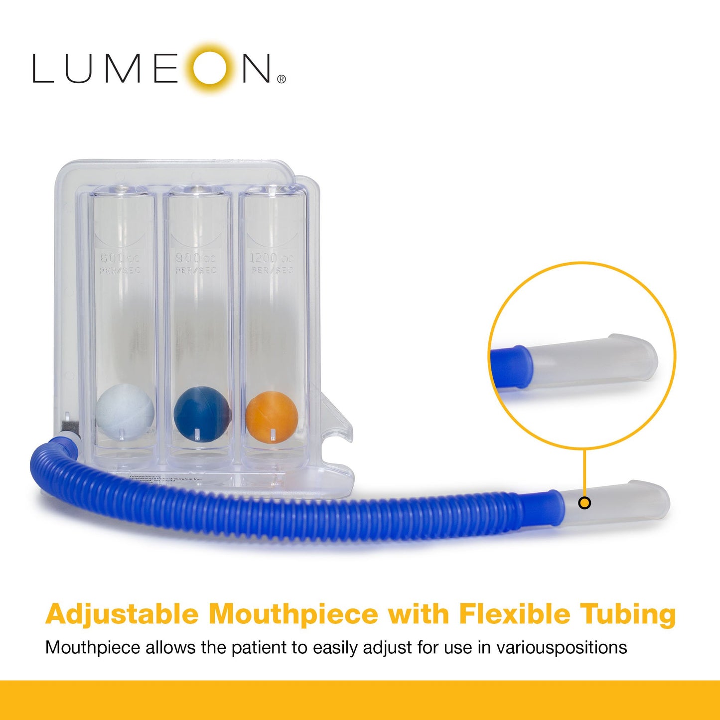 McKesson LUMEON™ Tri Flow Rate Incentive Spirometer, 600 to 1200 mL