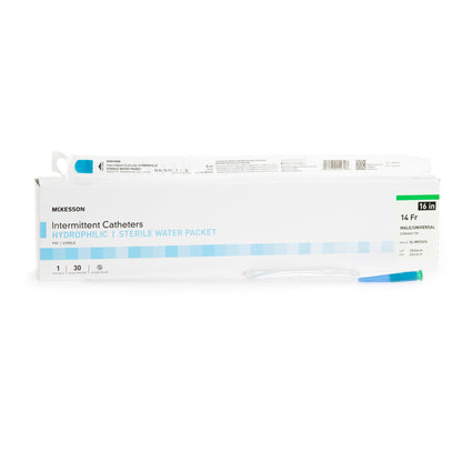 McKesson Hydrophilic-Coated PVC Urethral Catheter, Straight Tip