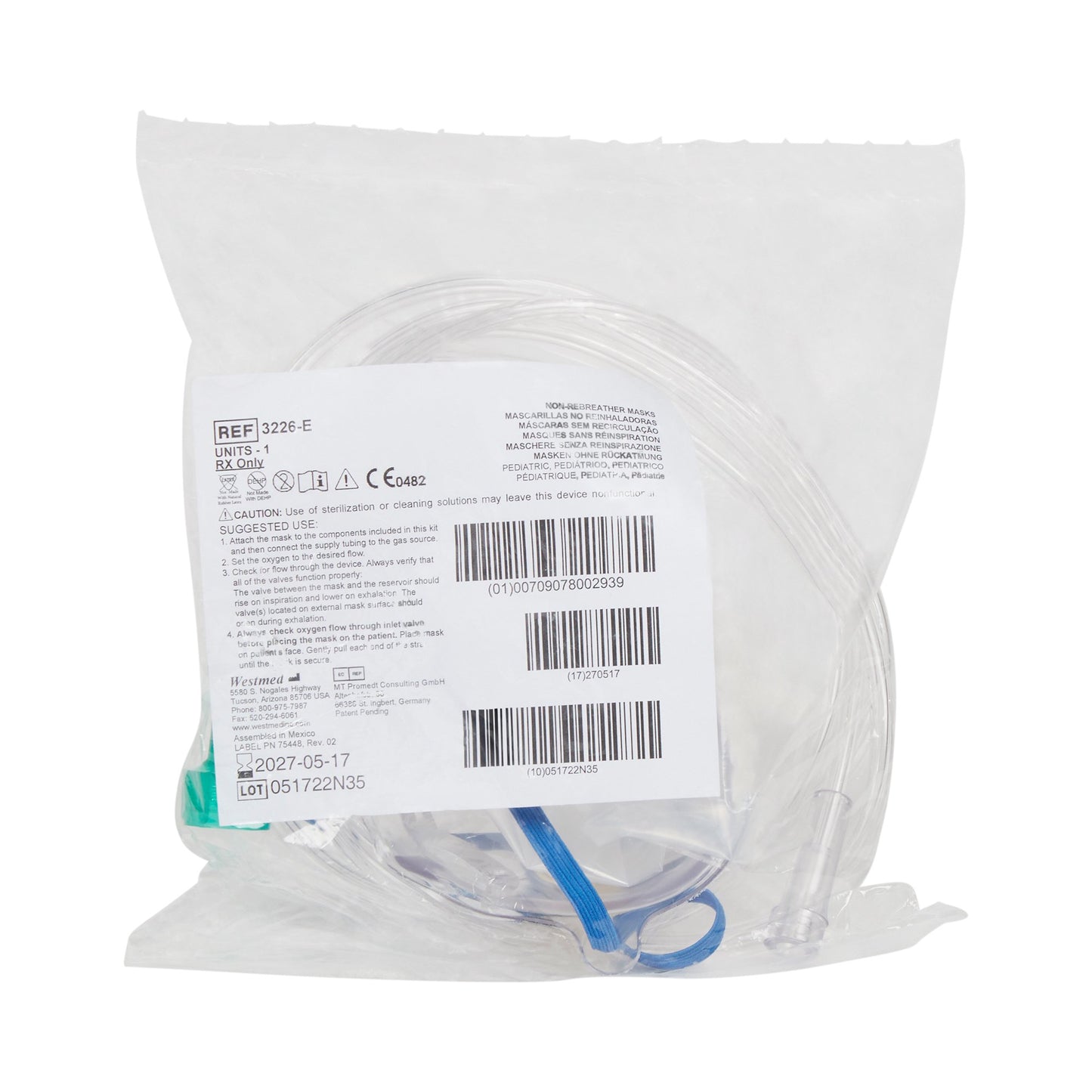 McKesson NonRebreather Oxygen Mask, Clear