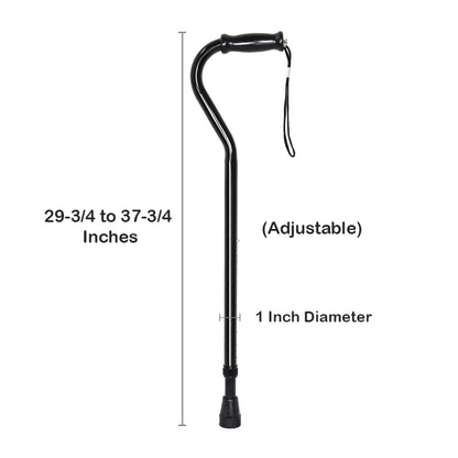 McKesson Steel Offset Cane, 29-3/4 – 37-3/4 Inch Height