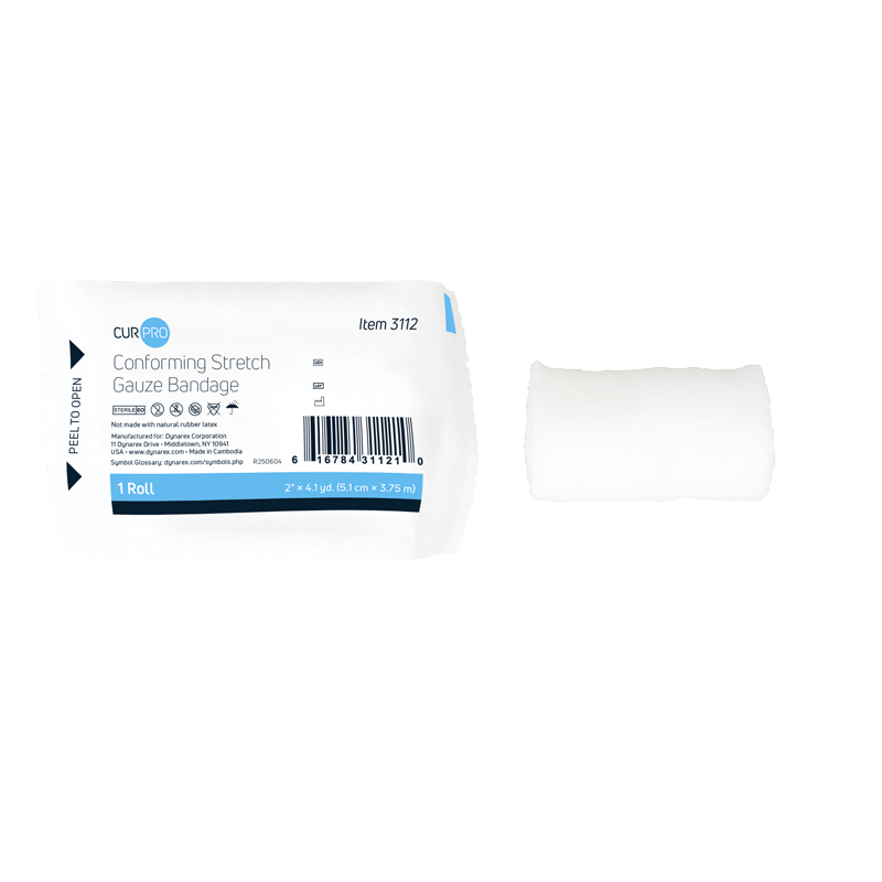 Dynarex Self-Adhering Conforming Stretch Gauze Bandage Sterile 2"