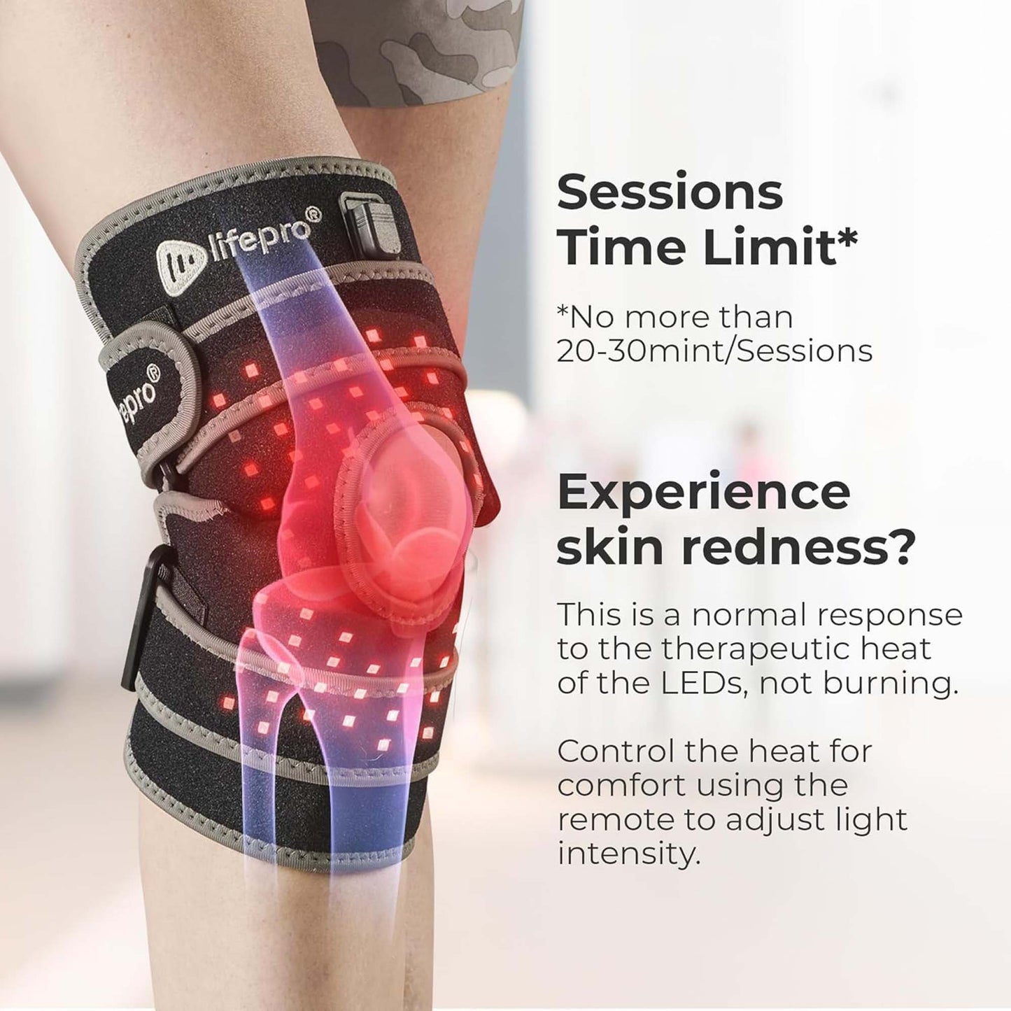 BioRecover™ Light Therapy Knee Brace, One Size Fits Most