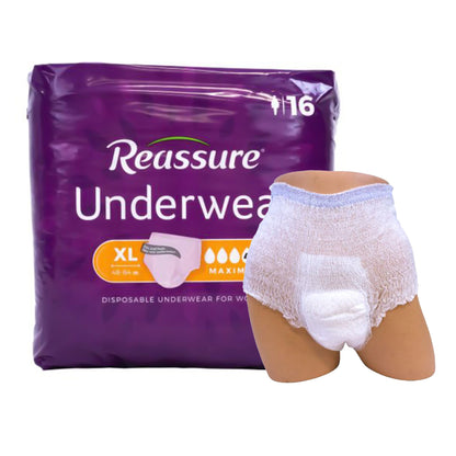 Reassure® Maximum Absorbent Underwear, Women – Heavy Absorbency
