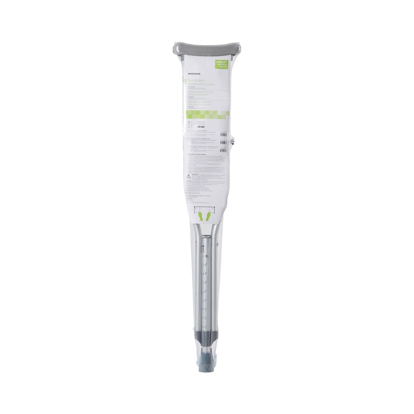 McKesson Underarm Crutches for Children 4'6" – 5'2"