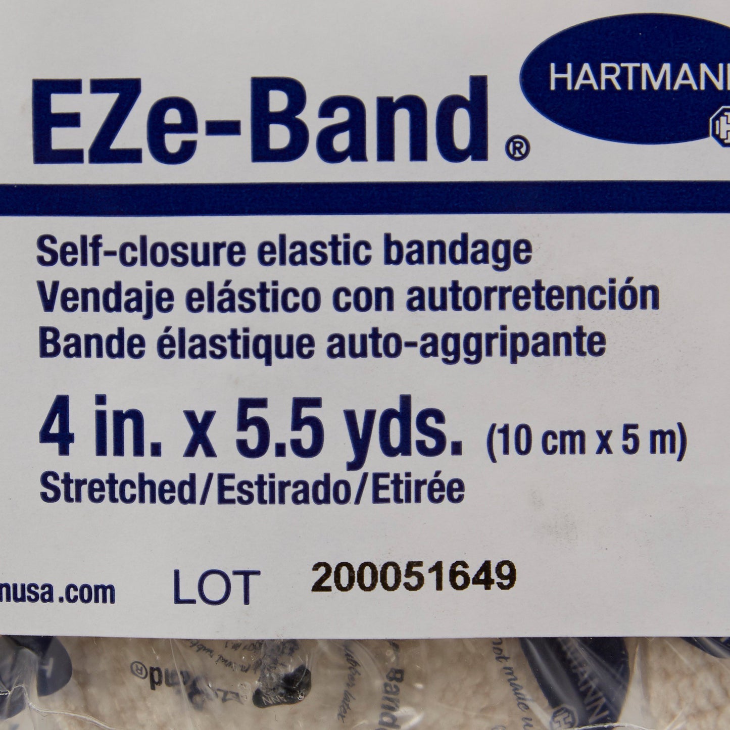 EZe-Band® LF Double Hook-and-Loop Closure Elastic Bandage, 4 Inch x 5-1/2 Yard
