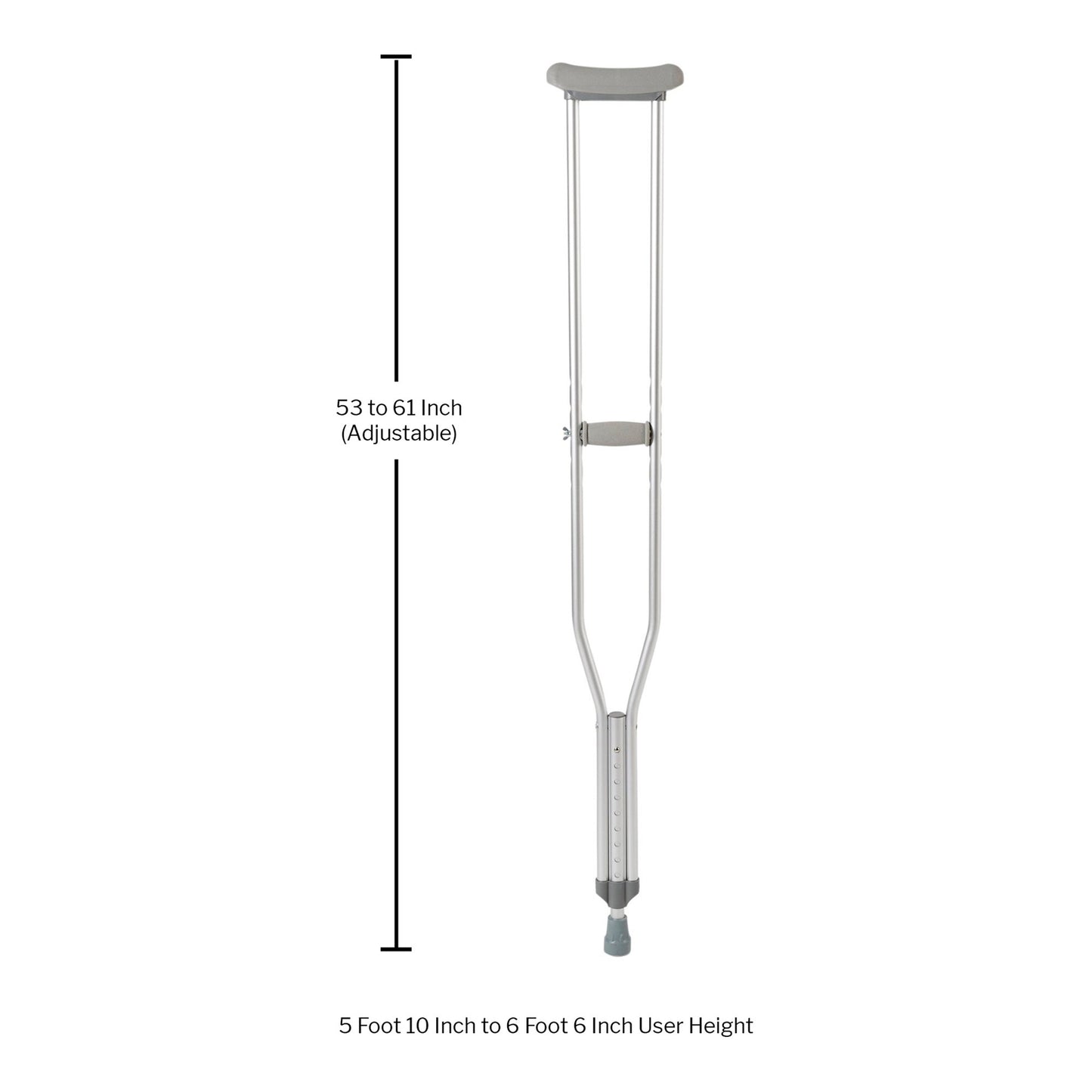 McKesson Underarm Crutches for Adults 5'10" – 6'6", Tall Adult