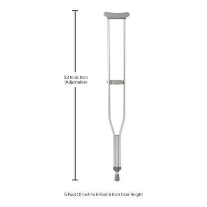 McKesson Underarm Crutches for Adults 5'10" – 6'6", Tall Adult