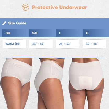 Nexwear Women's Pull-On Absorbent Underwear, Large