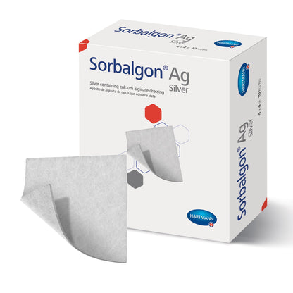 Sorbalgon® Ag Silver Alginate Dressing, 4 x 4 Inch