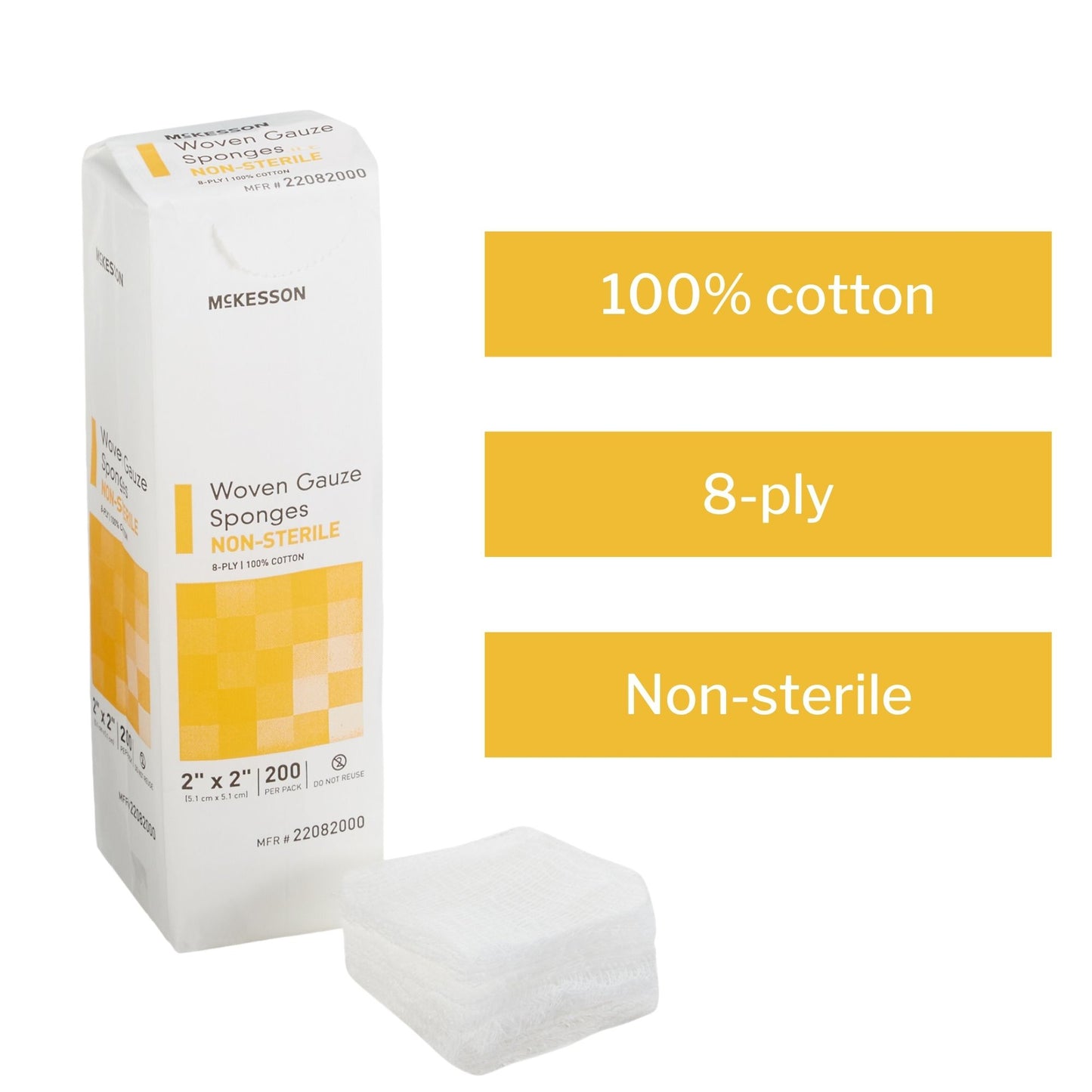 McKesson Gauze Sponge, 2 x 2 Inch