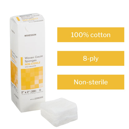 McKesson Gauze Sponge, 2 x 2 Inch