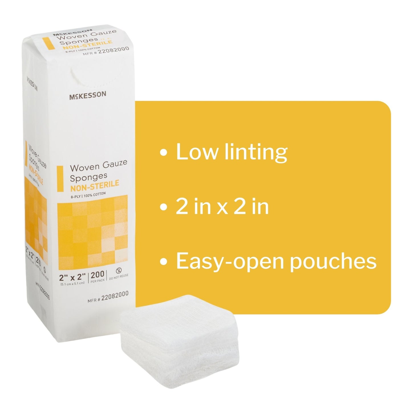 McKesson Gauze Sponge, 2 x 2 Inch