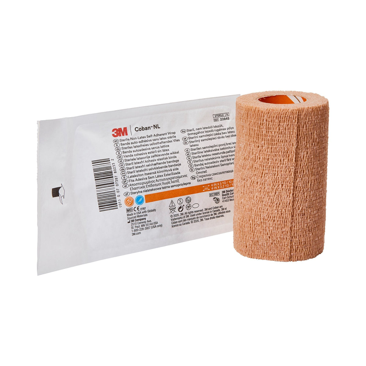 Coban Sterile Self-Adherent Wrap 4" x 5 Yards Tan - Replacement for 881584S