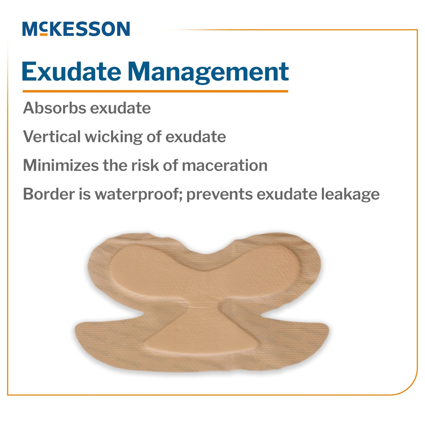 McKesson 9 x 9 Inch Five-Layer Hydrocellular Foam Dressing for Heels
