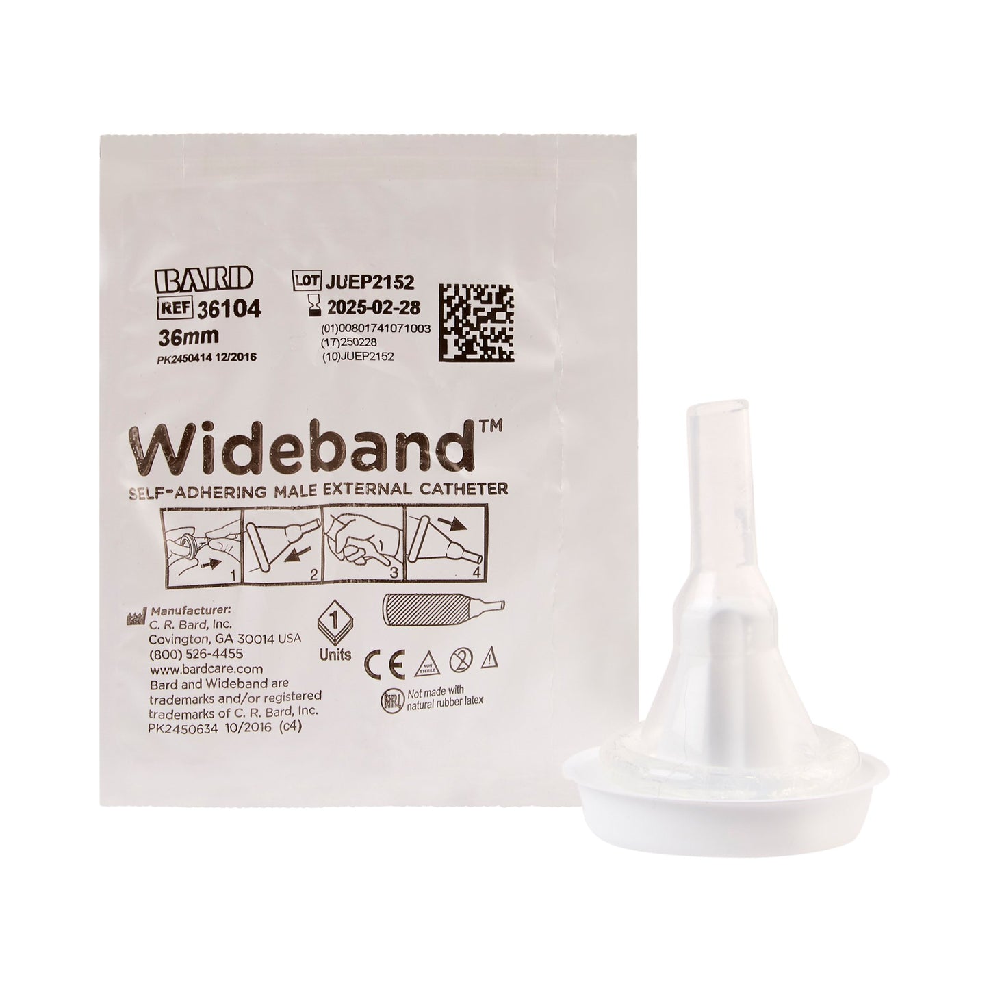 Bard® Wide Band® Male External Catheter, Silicone