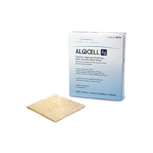 Algicell® Ag Silver Calcium Alginate Dressing, 4 x 5 Inch