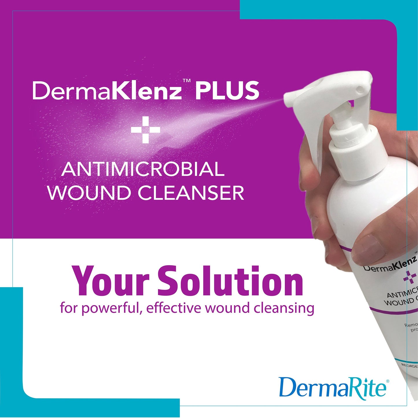 DermaRite®'s DermaKlenz PLUS Wound Cleanser - Spray Bottle, 8 oz.