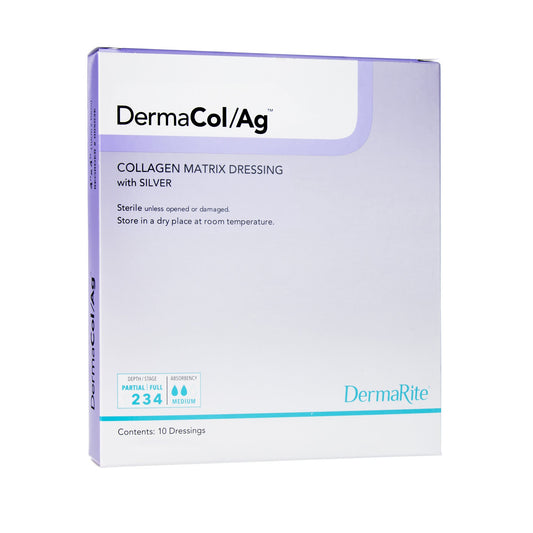 DermaCol/Ag™ Silver Collagen Matrix Dressing, 2 x 2 Inch