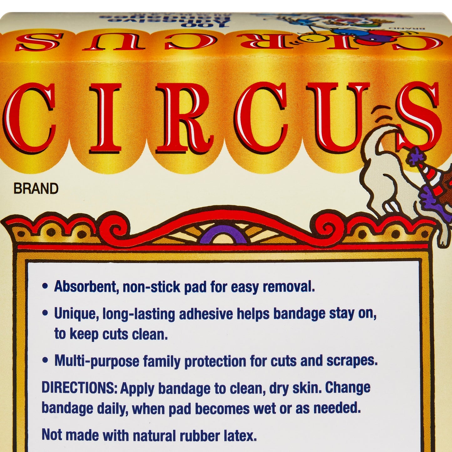 American® White Cross Stat Strip® Circus Kid Design Adhesive Strip, 3/4 x 3 Inch