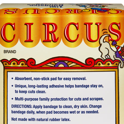American® White Cross Stat Strip® Circus Kid Design Adhesive Strip, 3/4 x 3 Inch