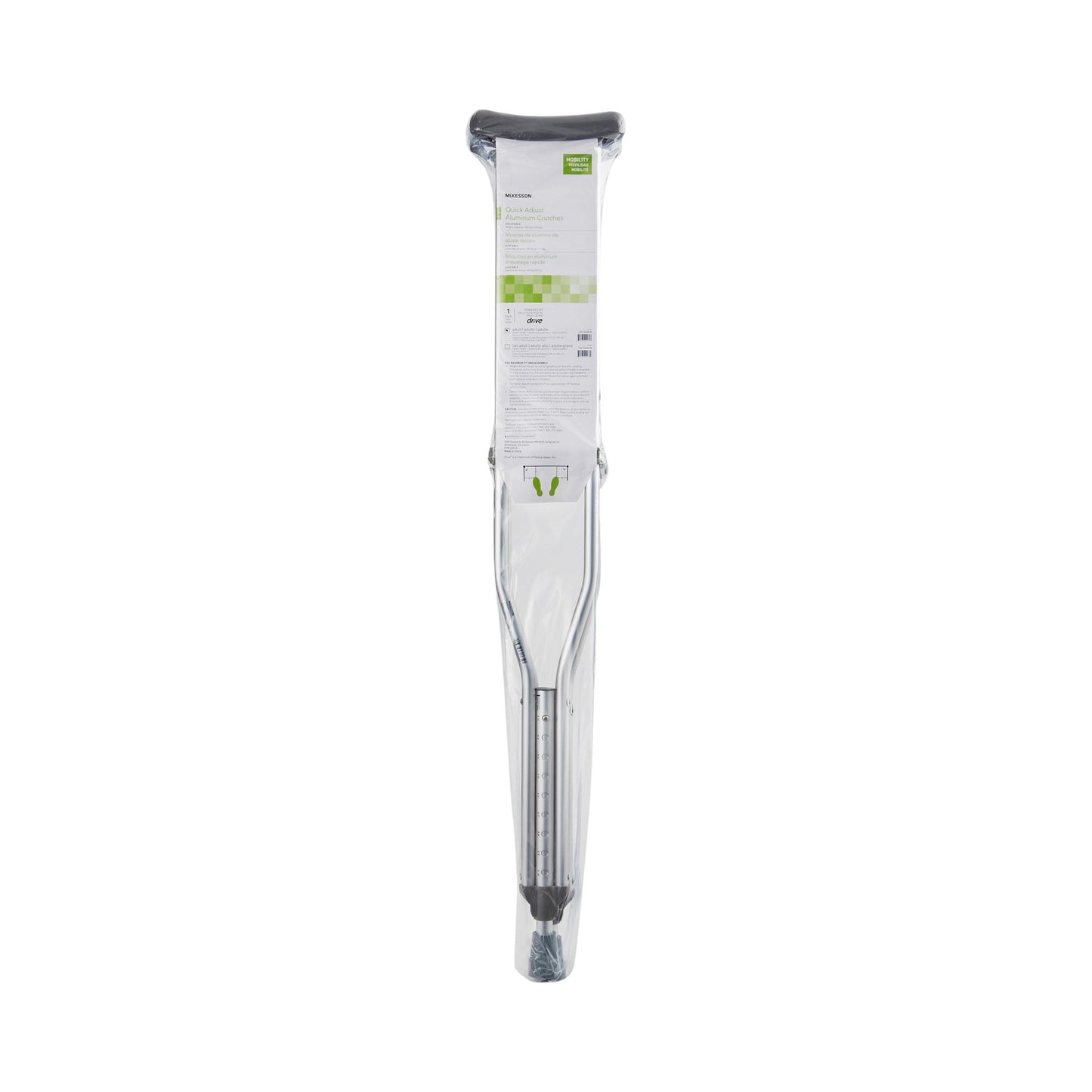 McKesson Underarm Crutches for Adults 5'2" – 5'10"