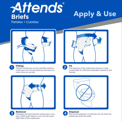Attends® Extra Heavy Absorbency Briefs