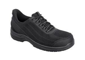 Onyx Men's Hands-Free Work Shoes, Black, angle view