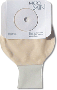 9" Mid-Size One-Piece Drainable Pouch with MicroDerm MicroSkin Clr 1" 10 Count