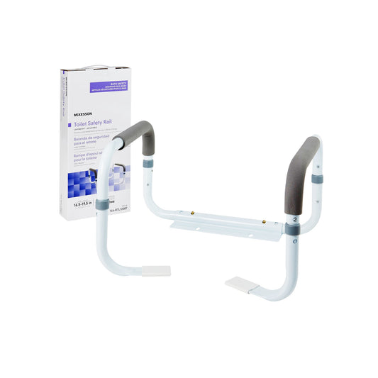 McKesson Toilet Safety Rail, White Steel