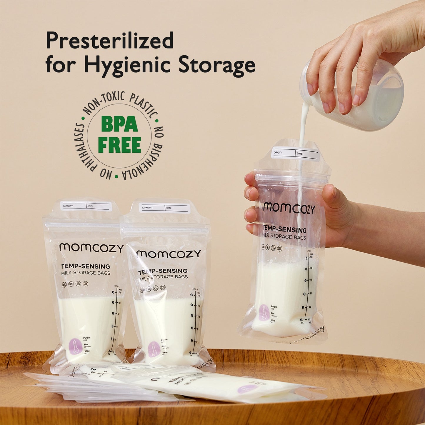 Momcozy Breast Milk Storage Bag, 6-Ounce Capacity