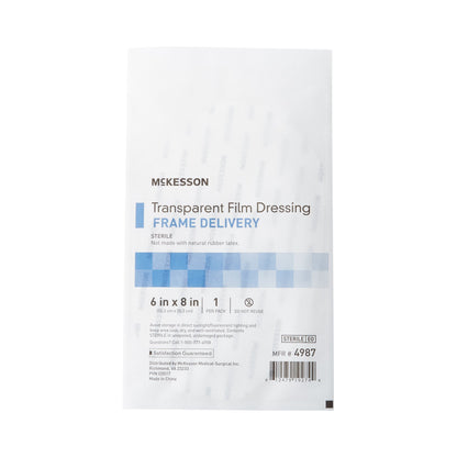 McKesson Octagonal Dressing with Frame-Style Delivery, 6 x 8 Inch