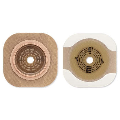 New Image™ Flat CeraPlus™ Ostomy Barrier with Tape Borders, Beige