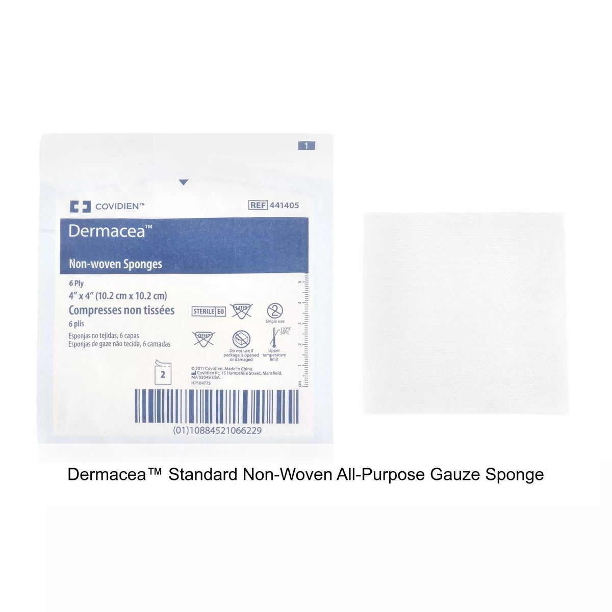 Dermacea Non-Woven Gauze Sponge Sterile 2's 4" x 4" 6 ply